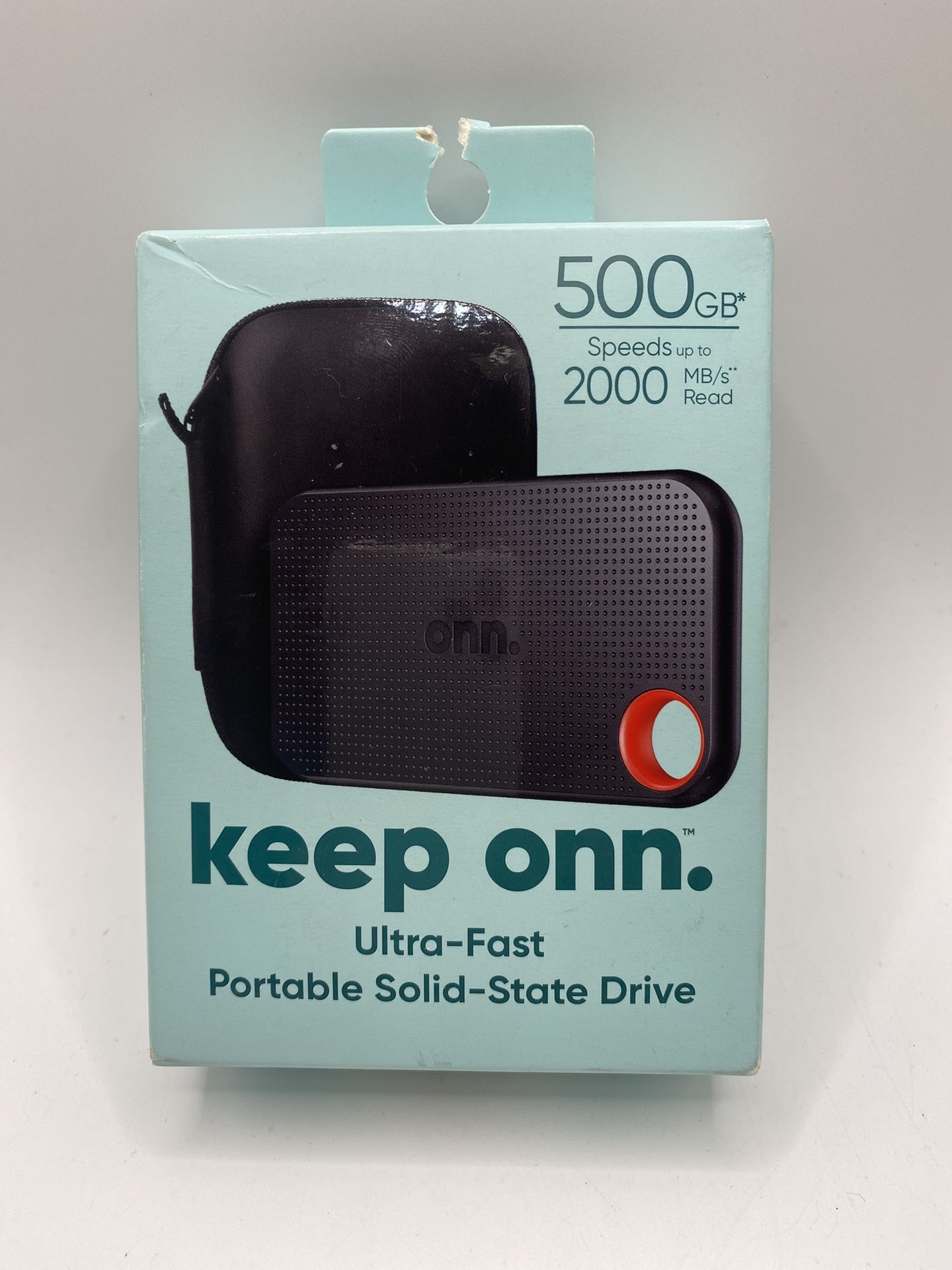 Ultra-Fast Portable Solid State Drive 500 GB 2317B 2000MB/sRead Speed. Onn.
