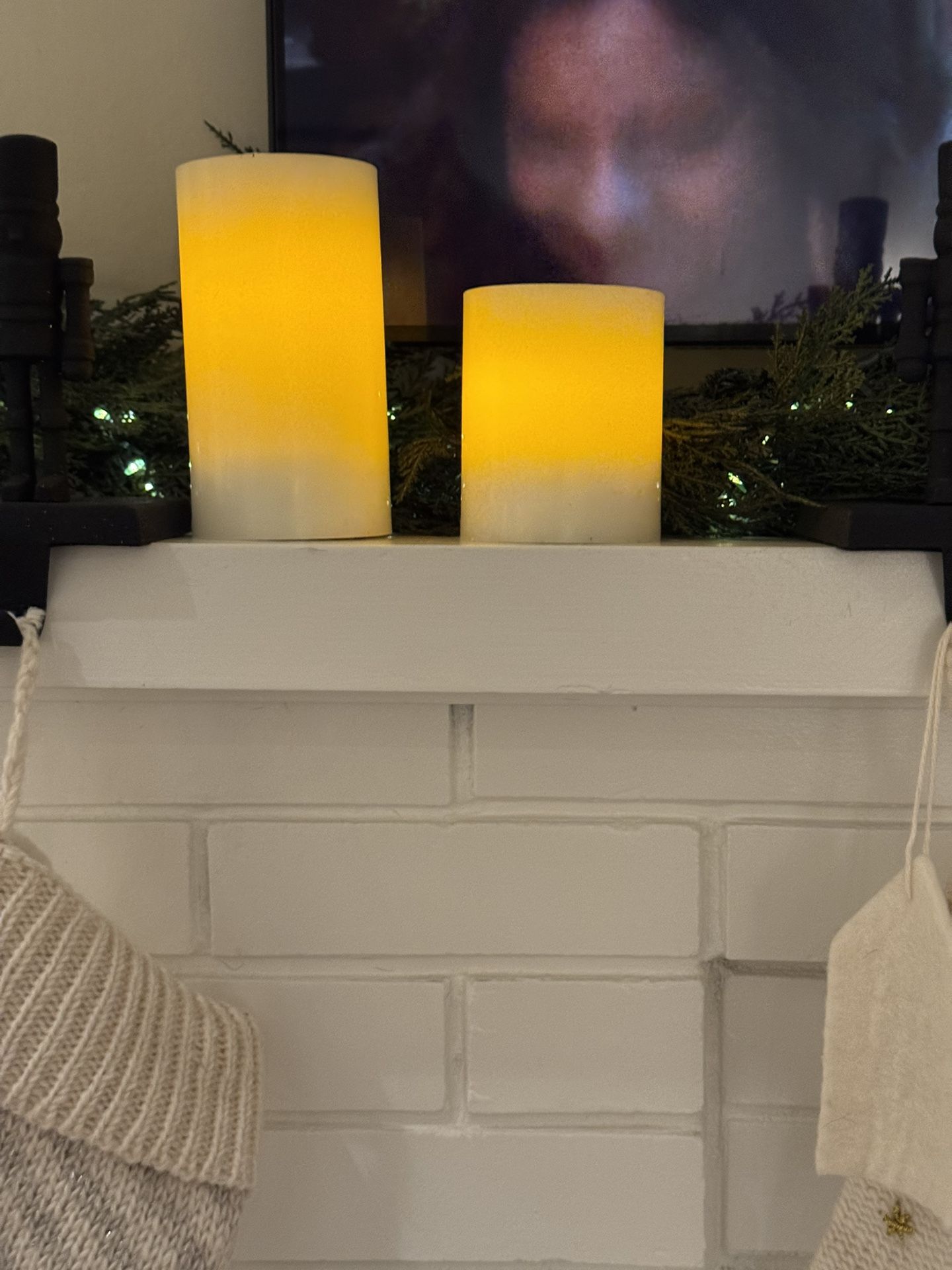 2 Wax Flameless Candles