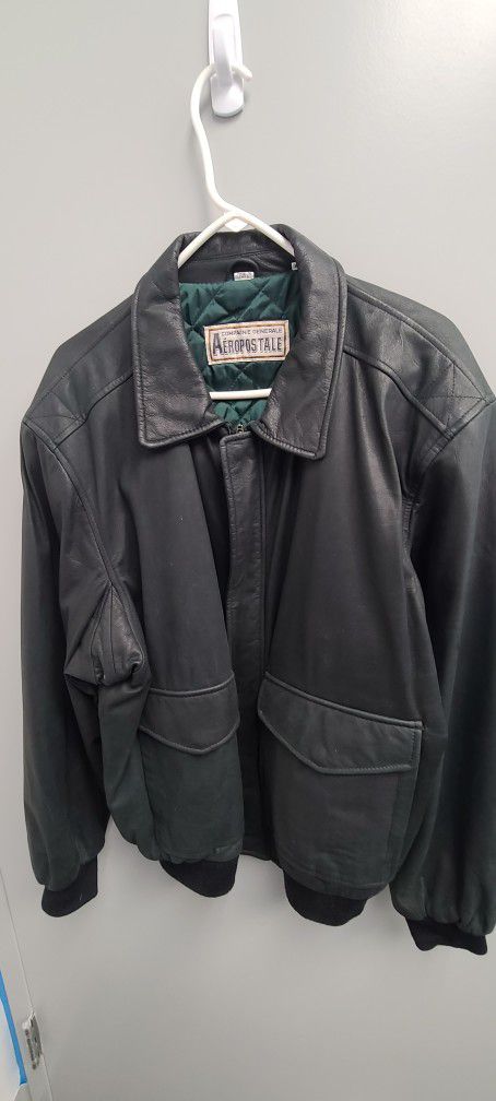 Pure Leather Jacket Aeropostale 