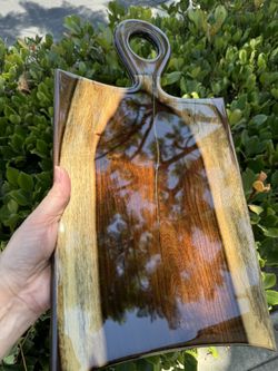 Handmade Resin and Wood Charcuterie Cheese Boards