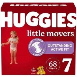 68 Huggies Lil Movers (Size 7)