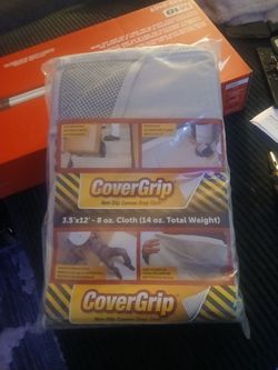 2 CoverGrip Non-Slip Canvas drop cloth