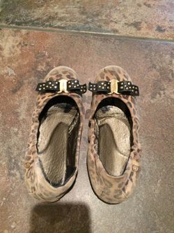 Naturino Stud Bow Leopard Ballet Flat (size：30）