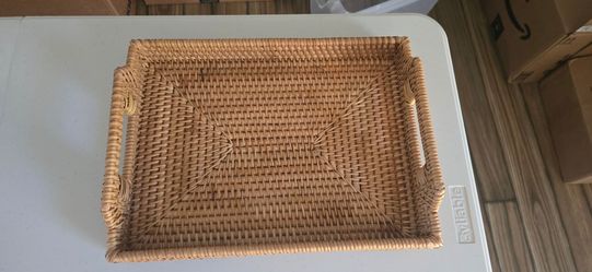Woven Rattan Serving Tray