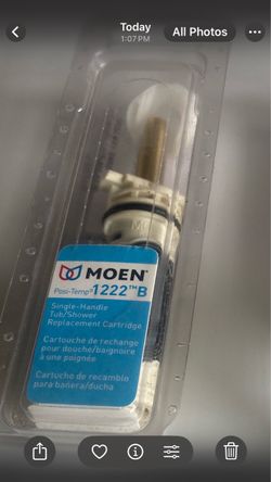 Moen 1222B cartridge for single handle tub and