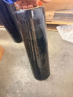 Black Stretch Wrap 18” x 1500’ 80 Gauge – Heavy Duty Pallet Wrap – NEW