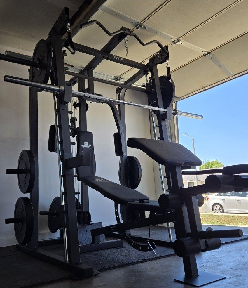 Smith Machine 2001 | Multi-Use Adj Bench | Gym Equipment | Fitness | Squat Rack | Excercise |🔴WEIGHTS AND BARBELL SOLD SEPARATELY 🔴 FREE DELIVERY 🚚