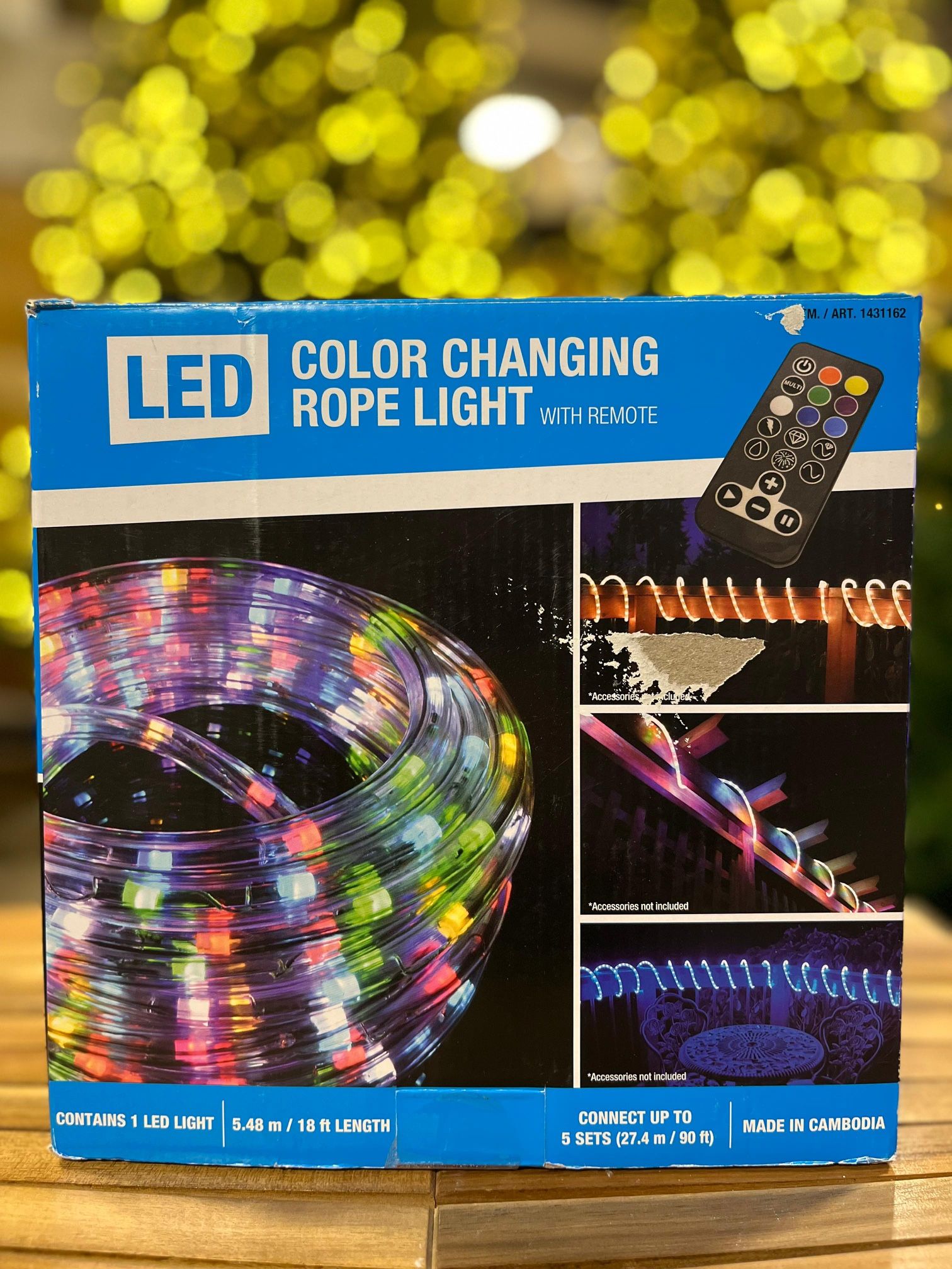 Intertek LED Color Changing 18ft Rope Light with Remote - LED Lighting for Bedroom