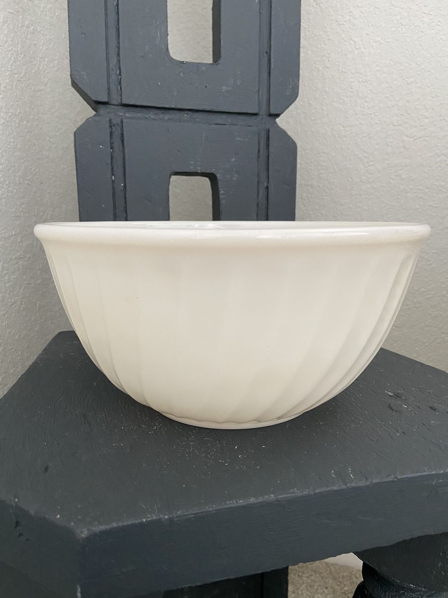 Vintage Milk Glass Fire King Large Bowl