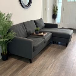 Grey Sectional Couch (FREE Delivery!🚚)