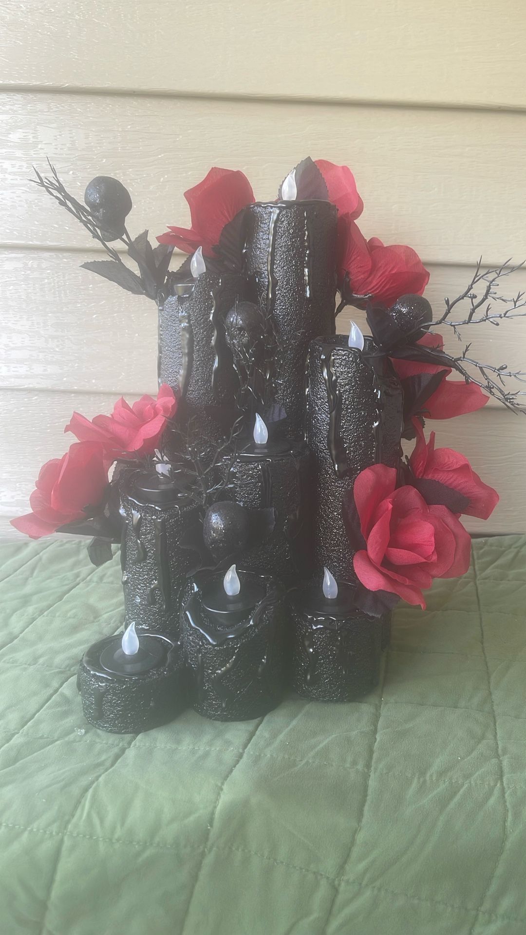 Handmade Halloween Candle Decoration