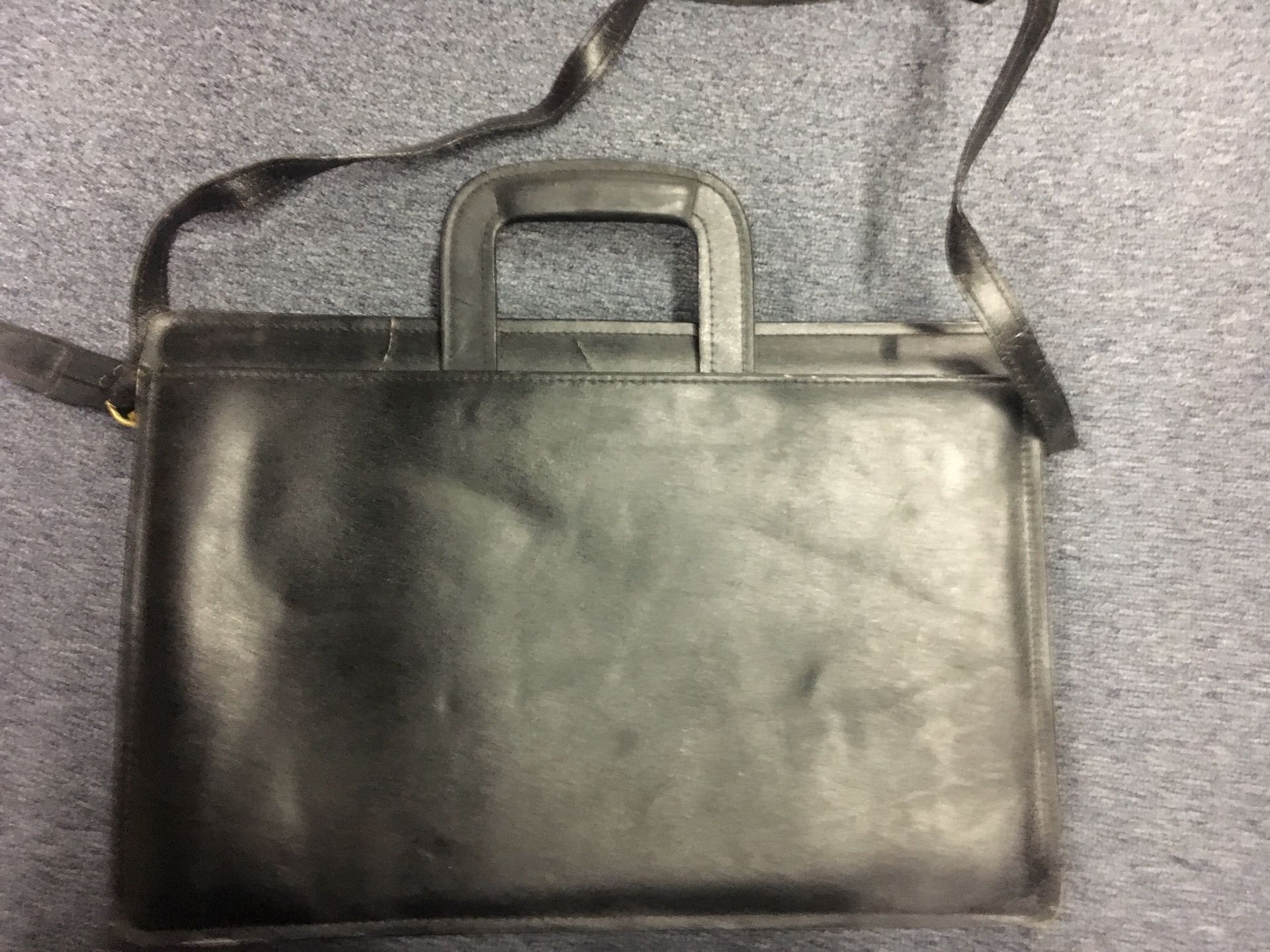 Black Leather Attache Case