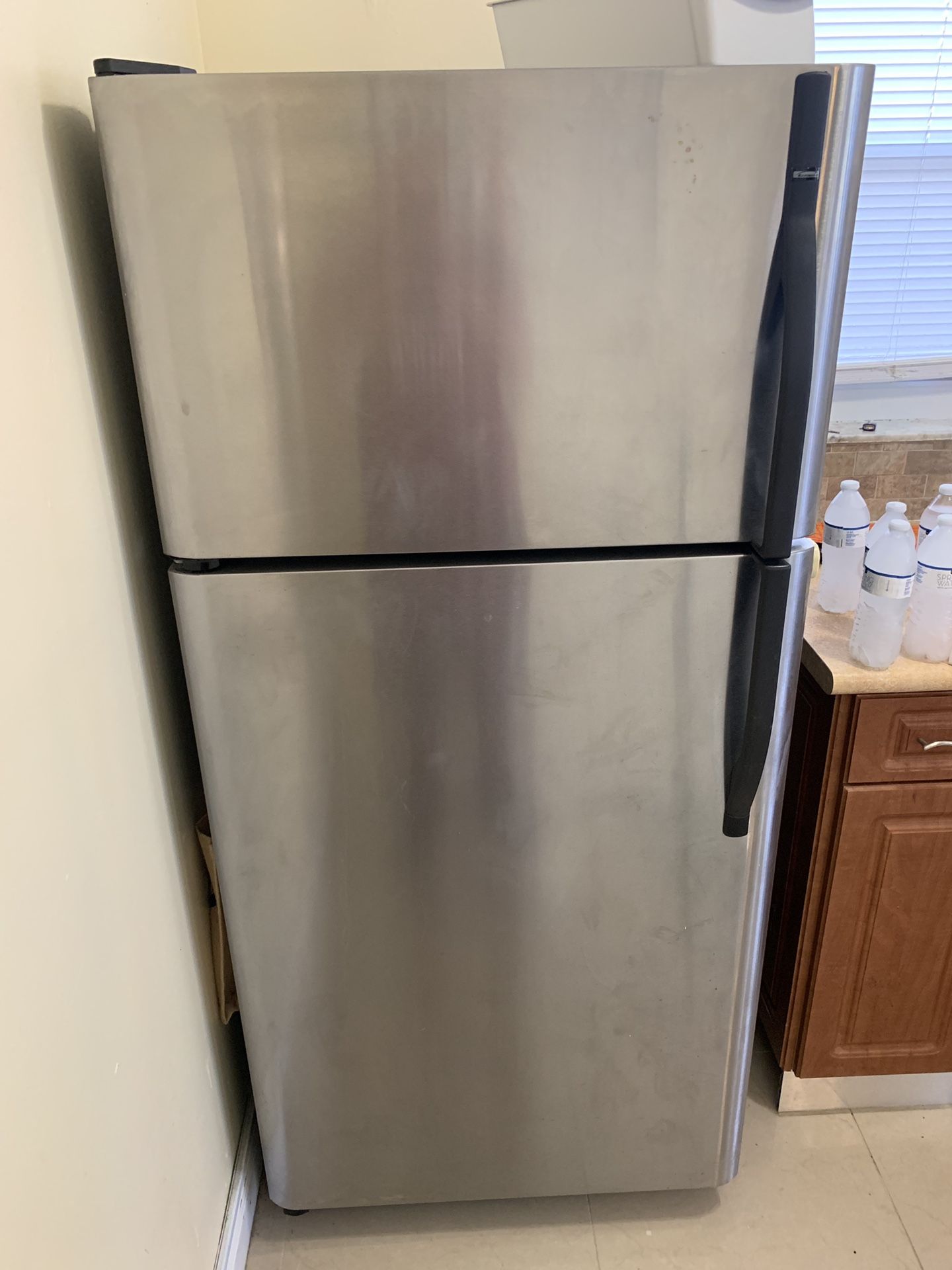 Stainless steel refrigerator freezer