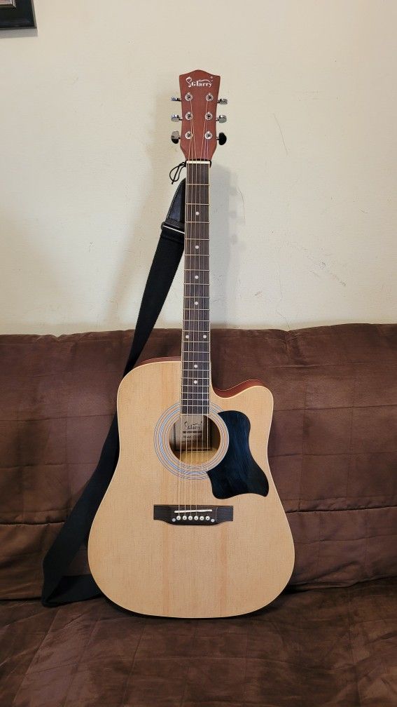 GLARRY ACOUSTIC GUITAR MODEL GT502 DREINAUGH NATURAL COLOR 