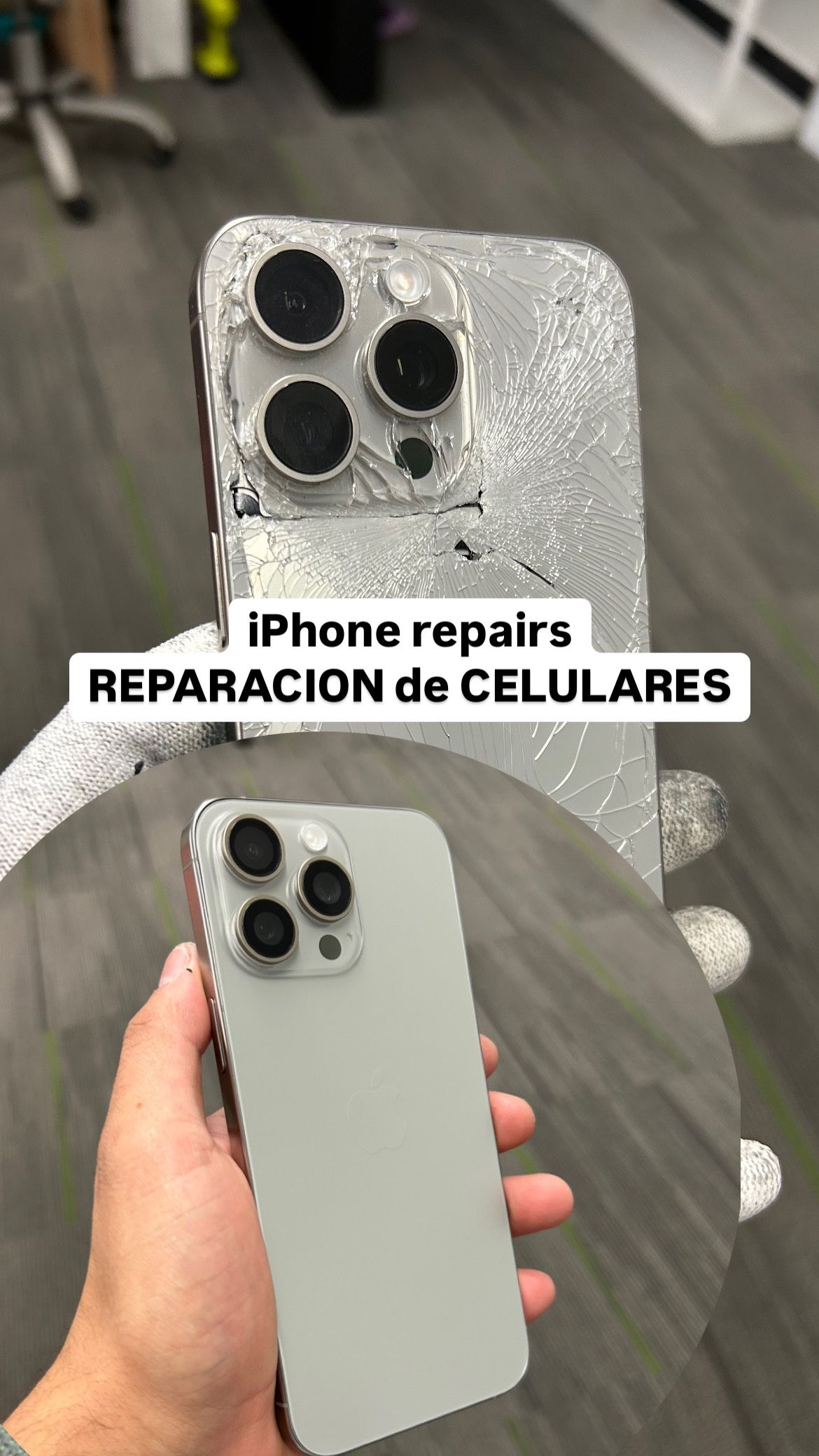 iPhone 14 Pro | 15 Pro Backglass, Screen 
