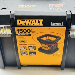 Dewalt 20V MAX Lithium-lon 150 ft. Red Self-Leveling Rotary Laser Level with Detector, 2.0Ah Battery