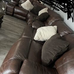 sofa leather brown