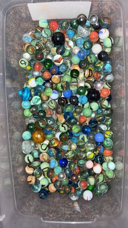 Large Lot of Mixed Glass Marbles