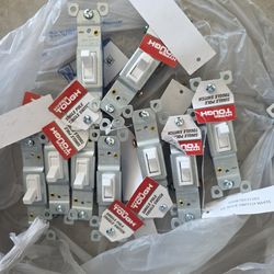 Hyper tough 15 amp single pole toggle switch 9 total