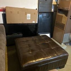 Leather Ottoman