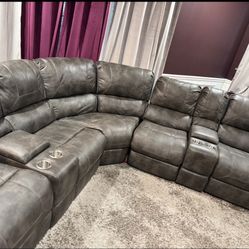 Gently Used 3 Piece Reclining Sectional 