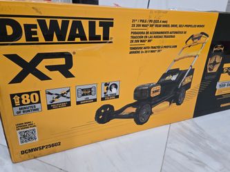 DeWALT 2x20V MAX 21 in. Cordless Battery Powered Self Propelled Lawn Mower Kit with (2) 10 Ah Batteries and Chargers