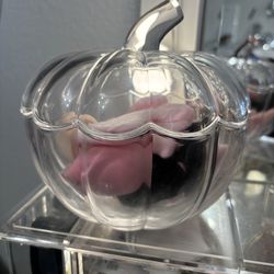 ring holder / glass pumpkin storage container