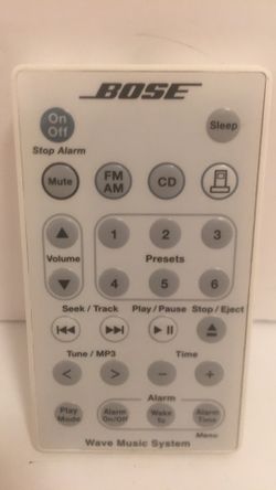 Bose Wave Music System Remote Control (Credit Card size) White tested and works