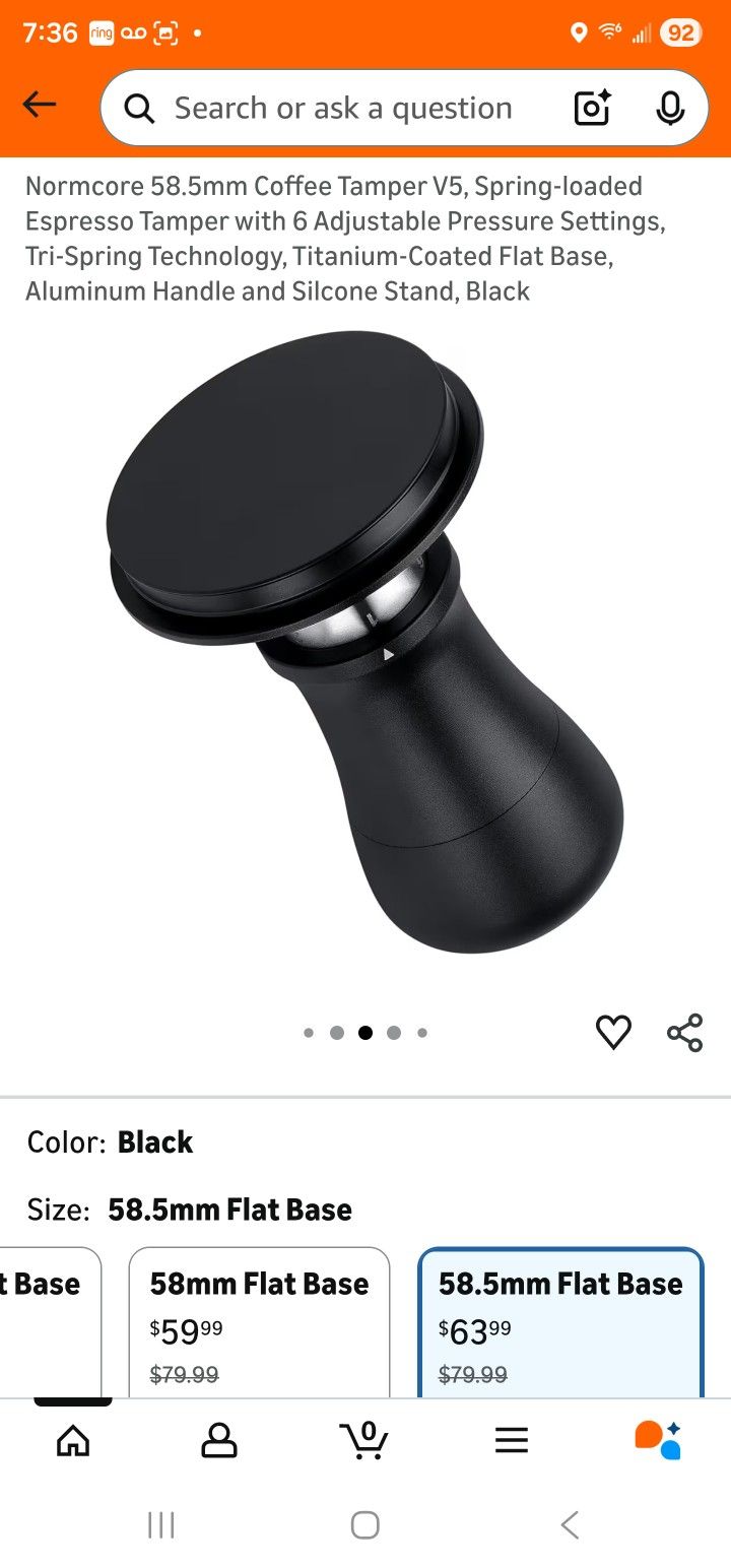 Brand New Normcore 58.5mm Coffee Tamper V5. 35.99 OBO