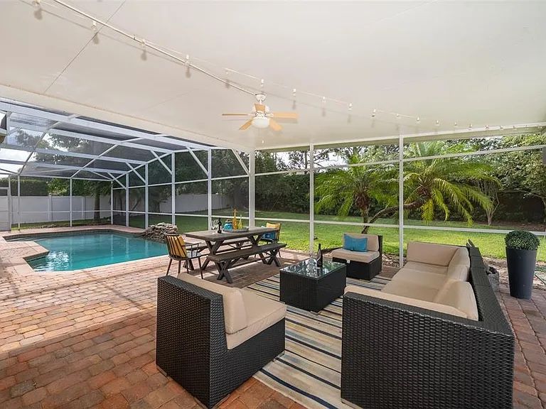 Crate & Barrel Outdoor Dining Set And Wicker Sectional