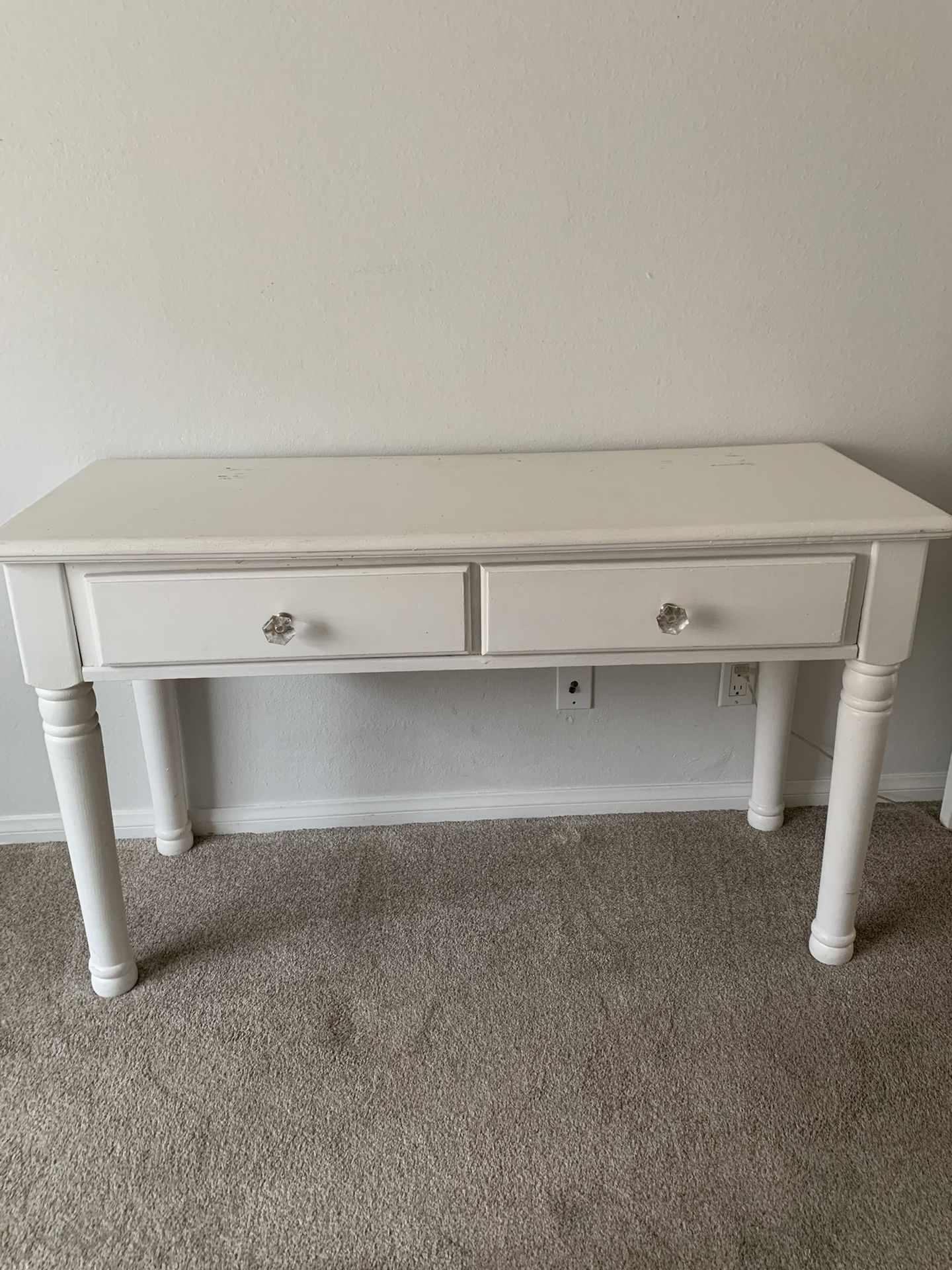 White Solid Wood desk 