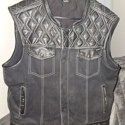 Leather Vest And Helmets