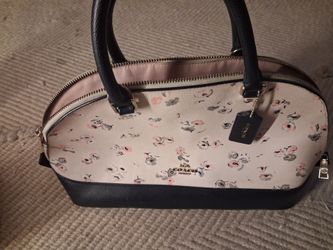 Coach White /  Pink Flower Purse $68