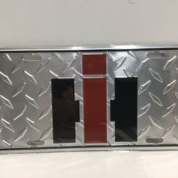 IH International Harvester Metal diamond plate License plates, new 6”x12”