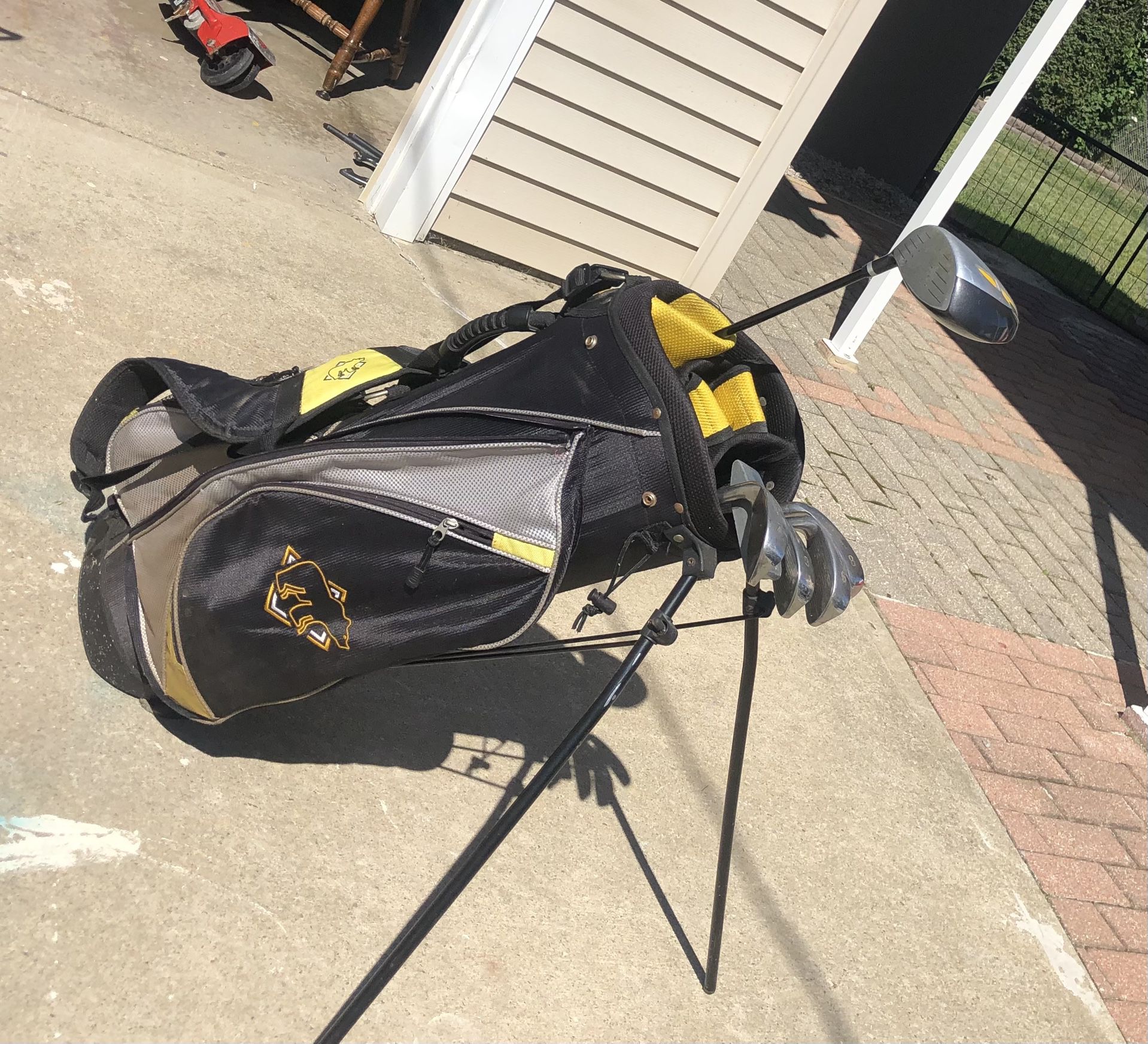 Golden Bear Golf Bag And Clubs 
