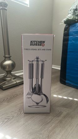 Kitchen Suisse 7-Piece Utensil Set with Stand