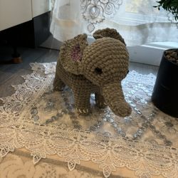 handmade crochet elephant 