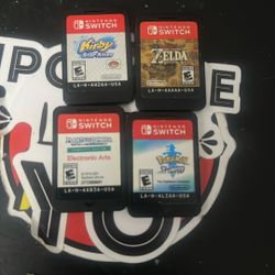 Pokemon Sword,Zelda Breath OfThe Wild,kirby  Star allies ,plants Vs Zombies