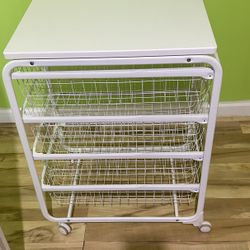  4 DRAWER ROLLING STORAGE CART