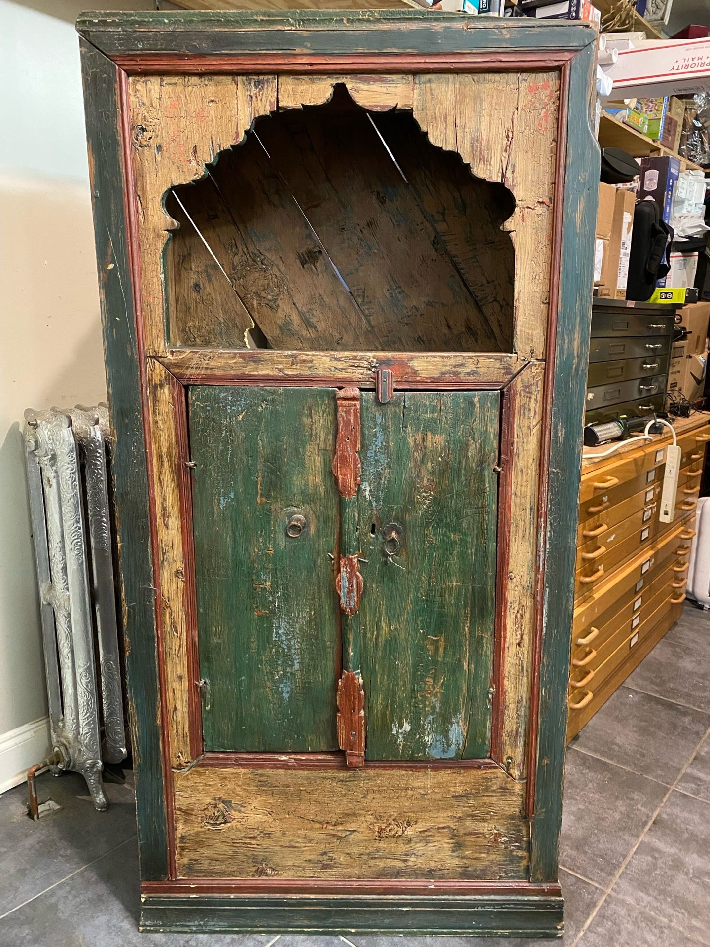 Rustic Antique Armoir Cabinet With Secret Hidden Compartment Recycled Reclaimed Wood