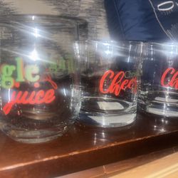 Set Of Three Christmas Glasses
