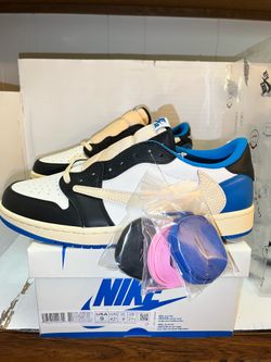 Nike Jordan 1 Low Travis Scott Fragment Blue Size 9