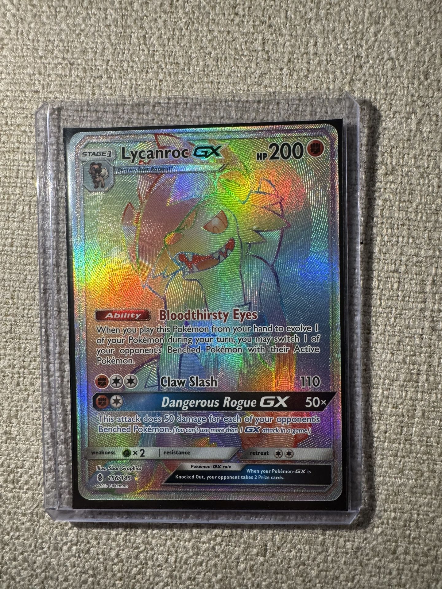 2017 Sun and Moon Guardians Rising Secret Rare 156/145