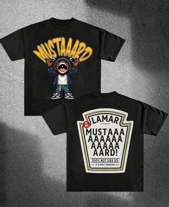 KENDRICK LAMAR MUSTARD ANIMATED TSHIRT UNISEX 