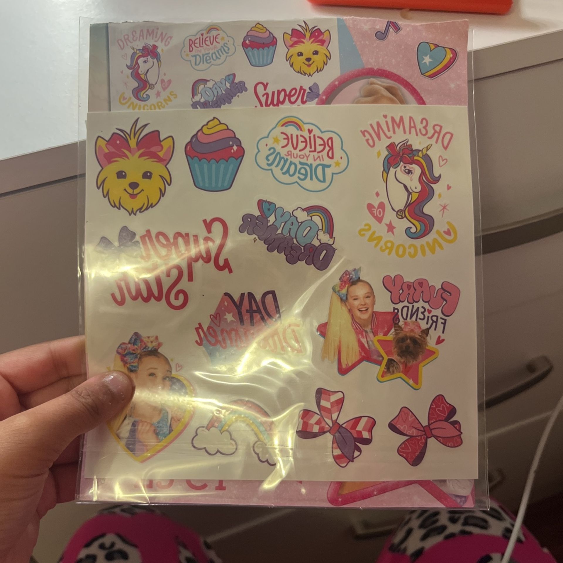 Package Of Jojo Siwa TATTOOS TEMPORARY