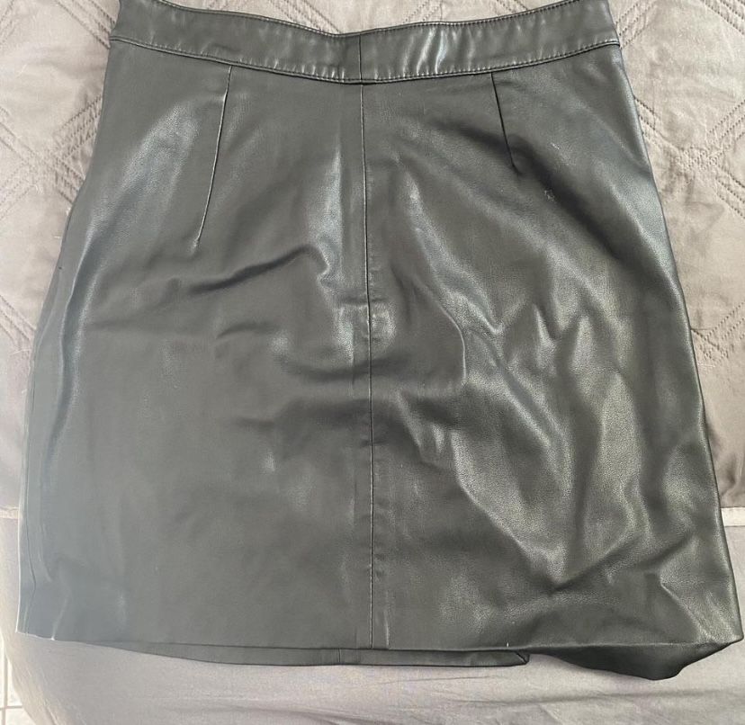 Faux Leather Skirt