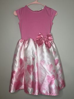 ✨ H&M Girls Pink Heart Dress - Size 8-10Y ✨