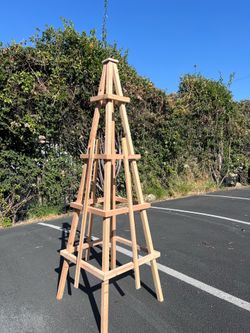 Garden Obelisk, Handmade Cedar
