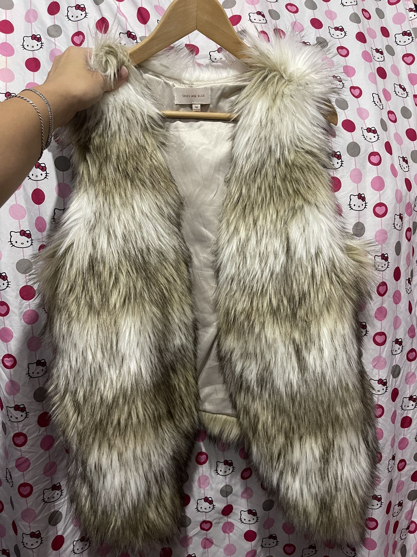 Faux fur soft vest 