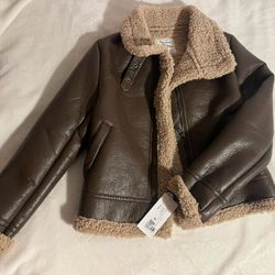 Brown Faux-fur Jacket